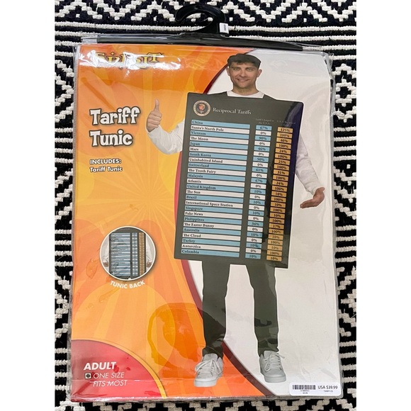 Spirit Halloween Reciprocal Tariffs Parody Costume NWT! - Picture 3 of 16